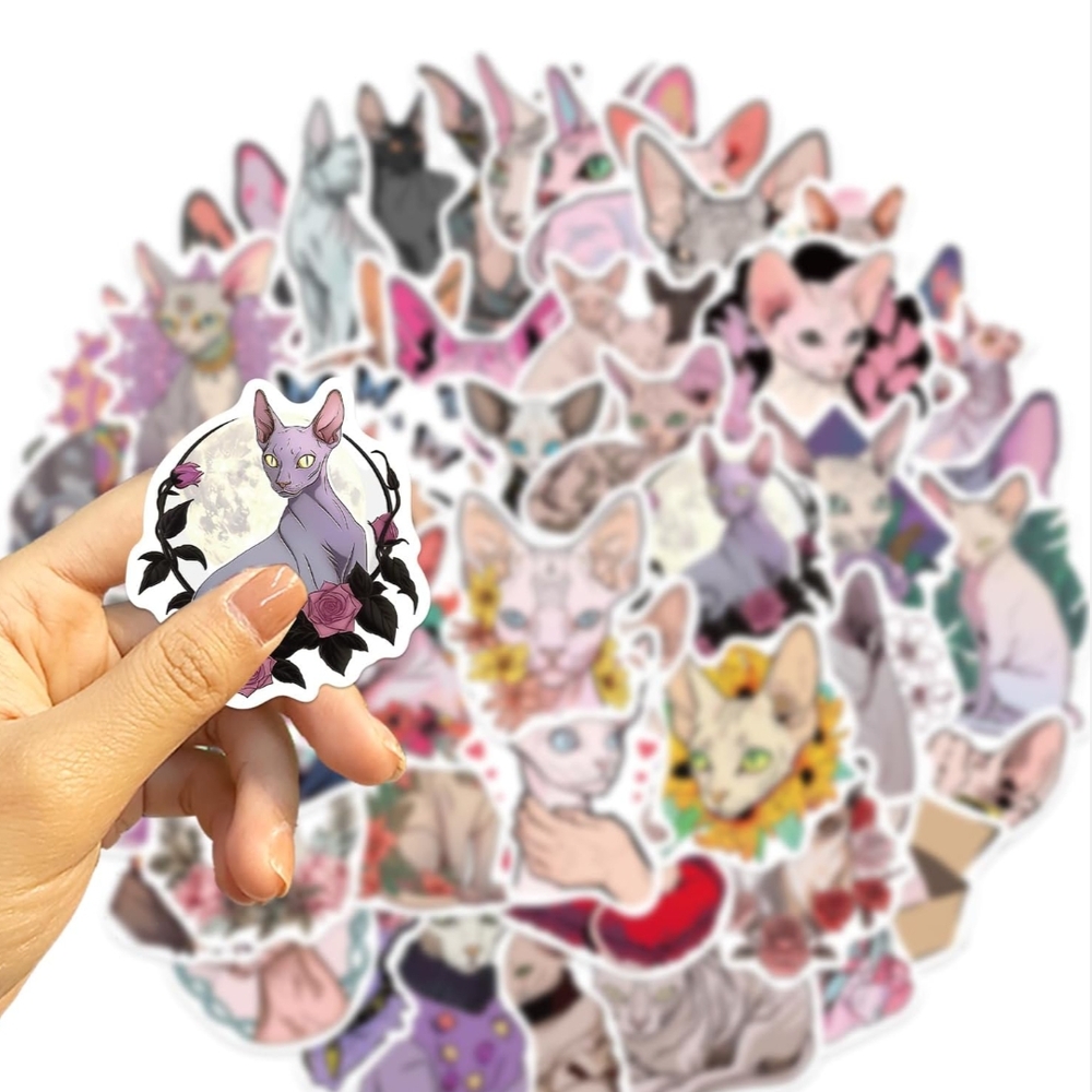Sphynx Cat Sticker Pack - Picture 3 of 7
